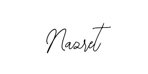 Similarly Bearetta-2O07w is the best handwritten signature design. Signature creator online .You can use it as an online autograph creator for name Nazret. Nazret signature style 12 images and pictures png