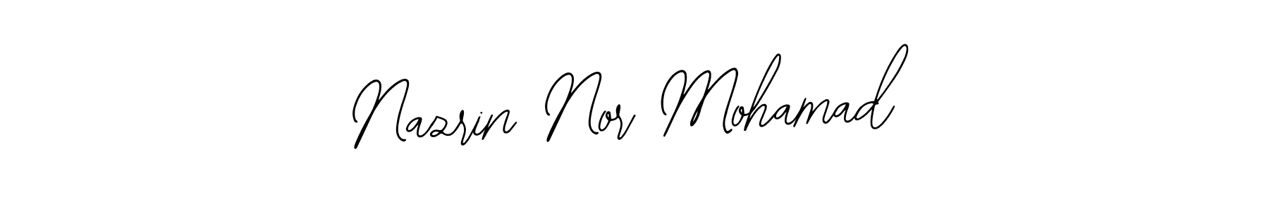 Create a beautiful signature design for name Nazrin Nor Mohamad. With this signature (Bearetta-2O07w) fonts, you can make a handwritten signature for free. Nazrin Nor Mohamad signature style 12 images and pictures png