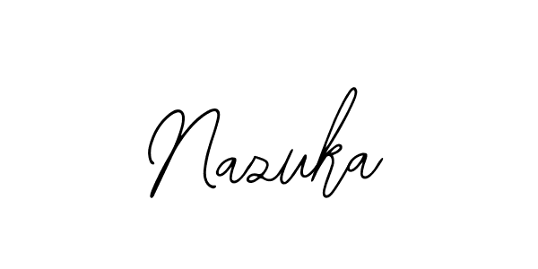 Design your own signature with our free online signature maker. With this signature software, you can create a handwritten (Bearetta-2O07w) signature for name Nazuka. Nazuka signature style 12 images and pictures png
