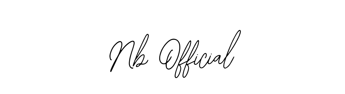 Nb Official stylish signature style. Best Handwritten Sign (Bearetta-2O07w) for my name. Handwritten Signature Collection Ideas for my name Nb Official. Nb Official signature style 12 images and pictures png