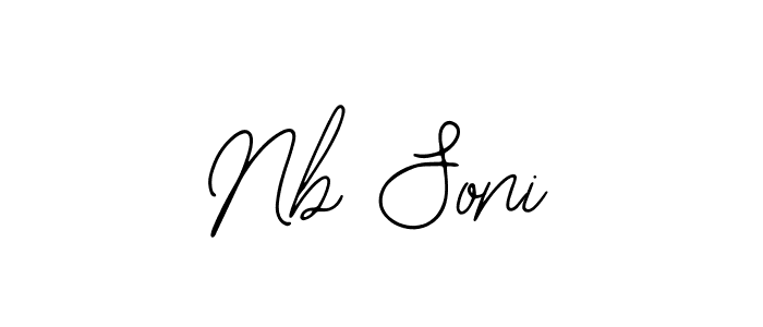 Make a beautiful signature design for name Nb Soni. With this signature (Bearetta-2O07w) style, you can create a handwritten signature for free. Nb Soni signature style 12 images and pictures png