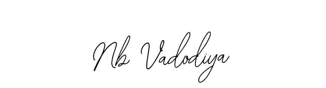 You should practise on your own different ways (Bearetta-2O07w) to write your name (Nb Vadodiya) in signature. don't let someone else do it for you. Nb Vadodiya signature style 12 images and pictures png