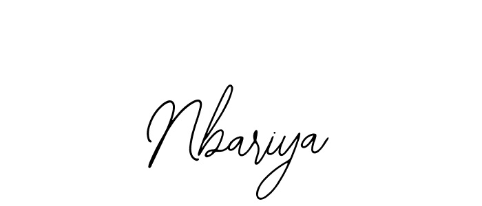You should practise on your own different ways (Bearetta-2O07w) to write your name (Nbariya) in signature. don't let someone else do it for you. Nbariya signature style 12 images and pictures png