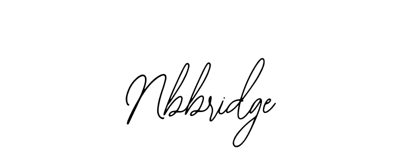 Use a signature maker to create a handwritten signature online. With this signature software, you can design (Bearetta-2O07w) your own signature for name Nbbridge. Nbbridge signature style 12 images and pictures png