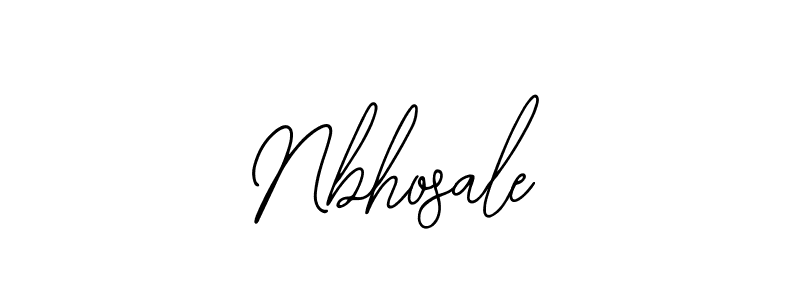 How to make Nbhosale name signature. Use Bearetta-2O07w style for creating short signs online. This is the latest handwritten sign. Nbhosale signature style 12 images and pictures png