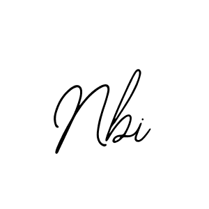Use a signature maker to create a handwritten signature online. With this signature software, you can design (Bearetta-2O07w) your own signature for name Nbi. Nbi signature style 12 images and pictures png