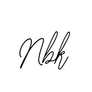 You should practise on your own different ways (Bearetta-2O07w) to write your name (Nbk) in signature. don't let someone else do it for you. Nbk signature style 12 images and pictures png