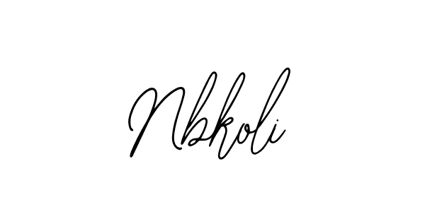 How to make Nbkoli name signature. Use Bearetta-2O07w style for creating short signs online. This is the latest handwritten sign. Nbkoli signature style 12 images and pictures png