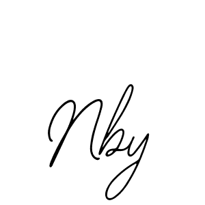The best way (Bearetta-2O07w) to make a short signature is to pick only two or three words in your name. The name Nby include a total of six letters. For converting this name. Nby signature style 12 images and pictures png