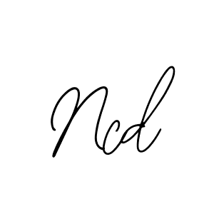 Design your own signature with our free online signature maker. With this signature software, you can create a handwritten (Bearetta-2O07w) signature for name Ncd. Ncd signature style 12 images and pictures png
