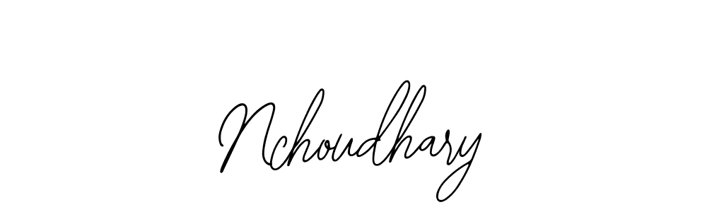 How to make Nchoudhary signature? Bearetta-2O07w is a professional autograph style. Create handwritten signature for Nchoudhary name. Nchoudhary signature style 12 images and pictures png