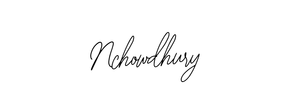 Use a signature maker to create a handwritten signature online. With this signature software, you can design (Bearetta-2O07w) your own signature for name Nchowdhury. Nchowdhury signature style 12 images and pictures png