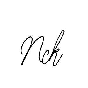 Design your own signature with our free online signature maker. With this signature software, you can create a handwritten (Bearetta-2O07w) signature for name Nck. Nck signature style 12 images and pictures png