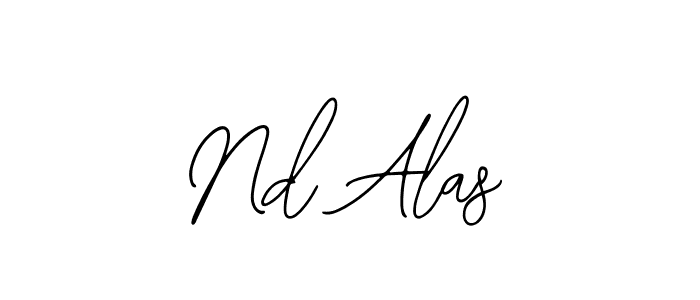 The best way (Bearetta-2O07w) to make a short signature is to pick only two or three words in your name. The name Nd Alas include a total of six letters. For converting this name. Nd Alas signature style 12 images and pictures png