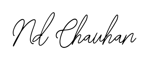 Create a personalized artistic stamp with Nd Chauhan in Bearetta-2O07w font. Perfect for visual artists, designers, and influencers. Nd Chauhan signature style 12 images and pictures png