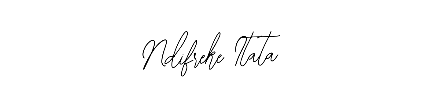 You should practise on your own different ways (Bearetta-2O07w) to write your name (Ndifreke Itata) in signature. don't let someone else do it for you. Ndifreke Itata signature style 12 images and pictures png