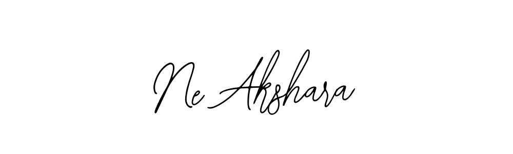 How to make Ne Akshara name signature. Use Bearetta-2O07w style for creating short signs online. This is the latest handwritten sign. Ne Akshara signature style 12 images and pictures png