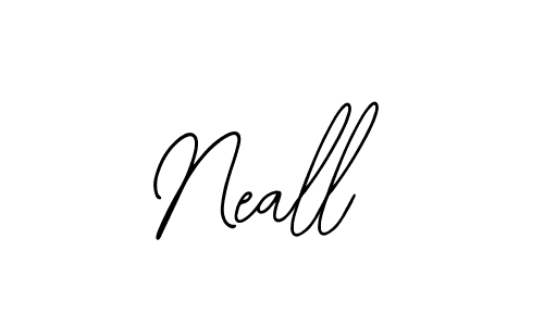 How to make Neall name signature. Use Bearetta-2O07w style for creating short signs online. This is the latest handwritten sign. Neall signature style 12 images and pictures png