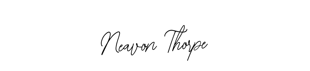 The best way (Bearetta-2O07w) to make a short signature is to pick only two or three words in your name. The name Neavon Thorpe include a total of six letters. For converting this name. Neavon Thorpe signature style 12 images and pictures png