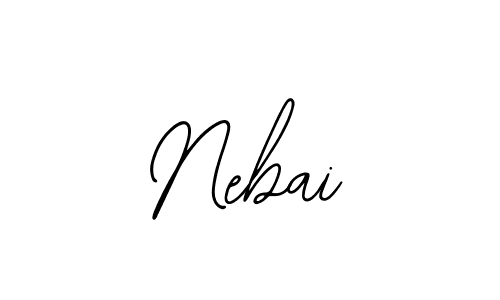 Design your own signature with our free online signature maker. With this signature software, you can create a handwritten (Bearetta-2O07w) signature for name Nebai. Nebai signature style 12 images and pictures png