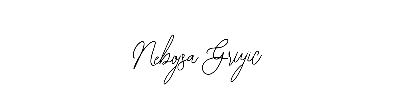 You should practise on your own different ways (Bearetta-2O07w) to write your name (Nebojsa Grujic) in signature. don't let someone else do it for you. Nebojsa Grujic signature style 12 images and pictures png