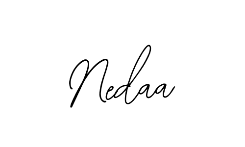 Design your own signature with our free online signature maker. With this signature software, you can create a handwritten (Bearetta-2O07w) signature for name Nedaa. Nedaa signature style 12 images and pictures png