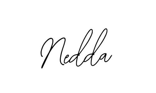 How to make Nedda name signature. Use Bearetta-2O07w style for creating short signs online. This is the latest handwritten sign. Nedda signature style 12 images and pictures png