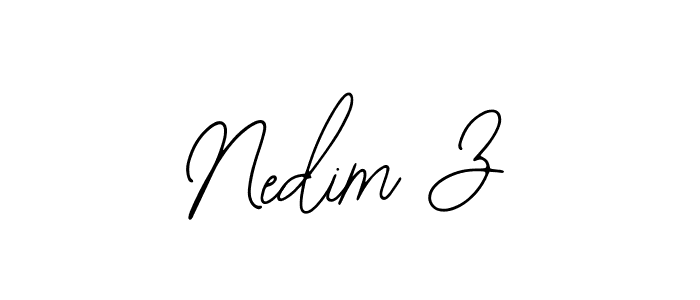 Design your own signature with our free online signature maker. With this signature software, you can create a handwritten (Bearetta-2O07w) signature for name Nedim Z. Nedim Z signature style 12 images and pictures png