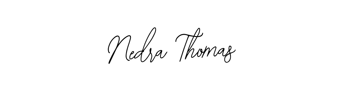 How to make Nedra Thomas name signature. Use Bearetta-2O07w style for creating short signs online. This is the latest handwritten sign. Nedra Thomas signature style 12 images and pictures png