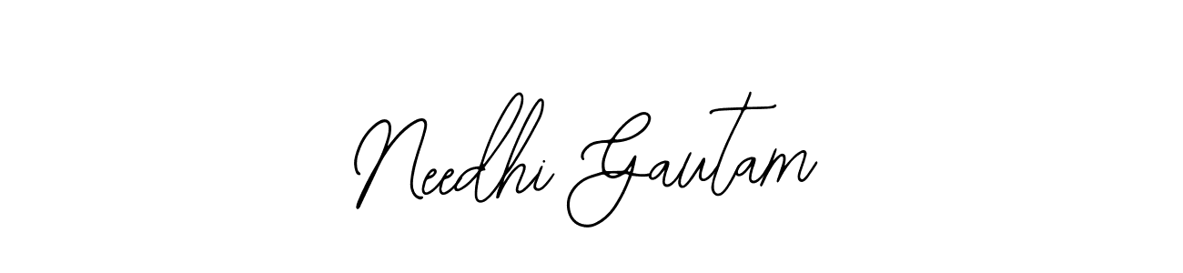 The best way (Bearetta-2O07w) to make a short signature is to pick only two or three words in your name. The name Needhi Gautam include a total of six letters. For converting this name. Needhi Gautam signature style 12 images and pictures png