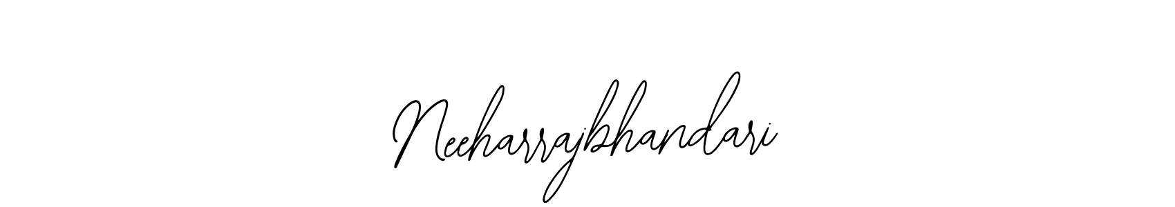 How to make Neeharrajbhandari name signature. Use Bearetta-2O07w style for creating short signs online. This is the latest handwritten sign. Neeharrajbhandari signature style 12 images and pictures png