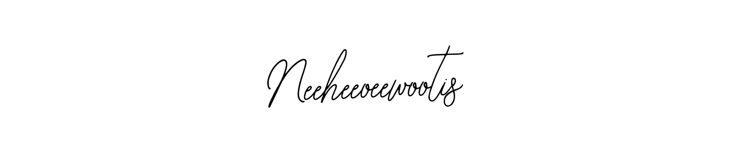 if you are searching for the best signature style for your name Neeheeoeewootis. so please give up your signature search. here we have designed multiple signature styles  using Bearetta-2O07w. Neeheeoeewootis signature style 12 images and pictures png