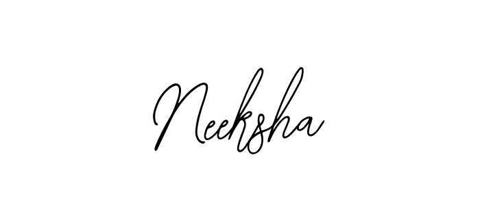 Create a beautiful signature design for name Neeksha. With this signature (Bearetta-2O07w) fonts, you can make a handwritten signature for free. Neeksha signature style 12 images and pictures png