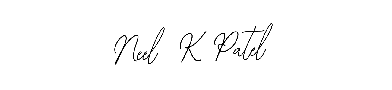 The best way (Bearetta-2O07w) to make a short signature is to pick only two or three words in your name. The name Neel  K Patel include a total of six letters. For converting this name. Neel  K Patel signature style 12 images and pictures png