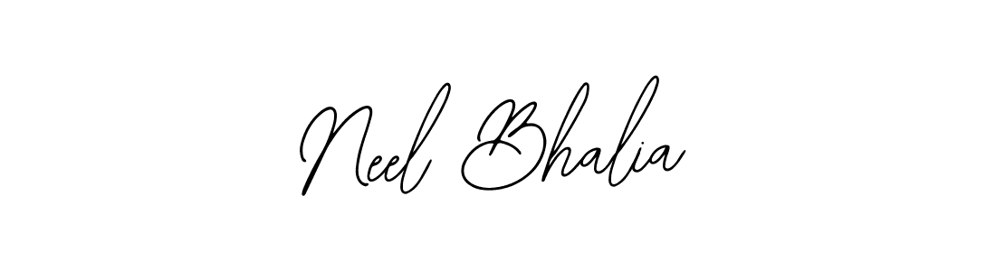 You should practise on your own different ways (Bearetta-2O07w) to write your name (Neel Bhalia) in signature. don't let someone else do it for you. Neel Bhalia signature style 12 images and pictures png