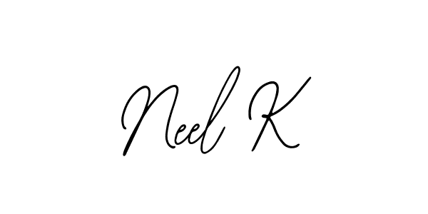 Create a beautiful signature design for name Neel K. With this signature (Bearetta-2O07w) fonts, you can make a handwritten signature for free. Neel K signature style 12 images and pictures png