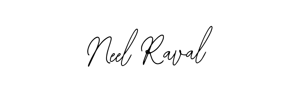 How to make Neel Raval name signature. Use Bearetta-2O07w style for creating short signs online. This is the latest handwritten sign. Neel Raval signature style 12 images and pictures png