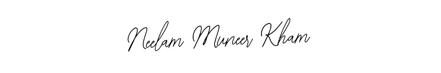 You should practise on your own different ways (Bearetta-2O07w) to write your name (Neelam Muneer Kham) in signature. don't let someone else do it for you. Neelam Muneer Kham signature style 12 images and pictures png
