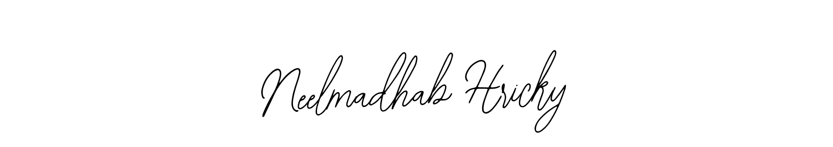 How to make Neelmadhab Hricky name signature. Use Bearetta-2O07w style for creating short signs online. This is the latest handwritten sign. Neelmadhab Hricky signature style 12 images and pictures png