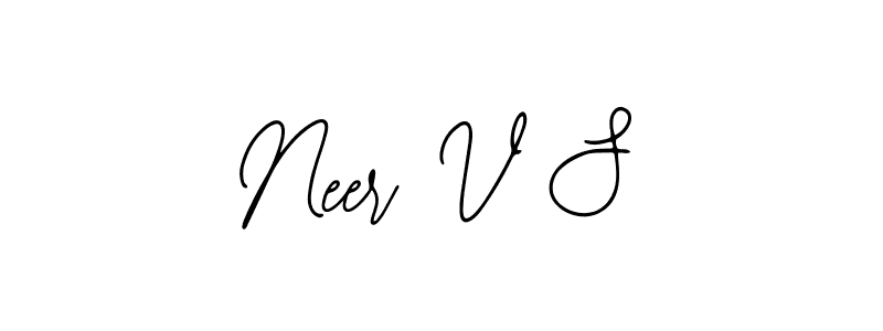 How to make Neer V S name signature. Use Bearetta-2O07w style for creating short signs online. This is the latest handwritten sign. Neer V S signature style 12 images and pictures png