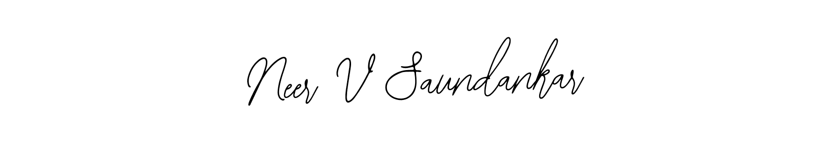 This is the best signature style for the Neer V Saundankar name. Also you like these signature font (Bearetta-2O07w). Mix name signature. Neer V Saundankar signature style 12 images and pictures png