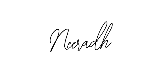 How to make Neeradh name signature. Use Bearetta-2O07w style for creating short signs online. This is the latest handwritten sign. Neeradh signature style 12 images and pictures png