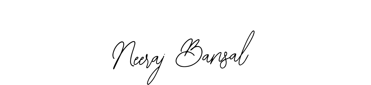 How to make Neeraj Bansal name signature. Use Bearetta-2O07w style for creating short signs online. This is the latest handwritten sign. Neeraj Bansal signature style 12 images and pictures png