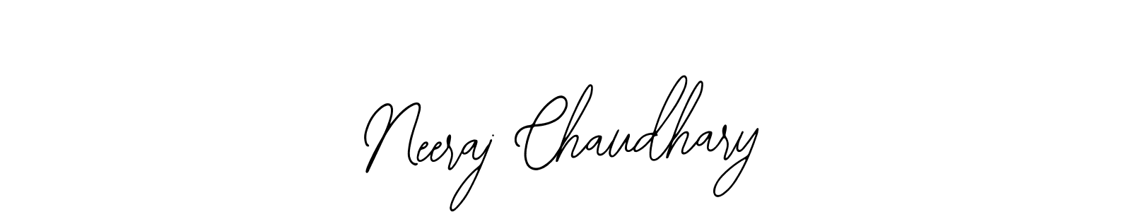 How to make Neeraj Chaudhary name signature. Use Bearetta-2O07w style for creating short signs online. This is the latest handwritten sign. Neeraj Chaudhary signature style 12 images and pictures png