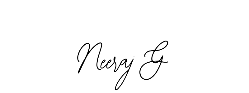 You should practise on your own different ways (Bearetta-2O07w) to write your name (Neeraj G) in signature. don't let someone else do it for you. Neeraj G signature style 12 images and pictures png