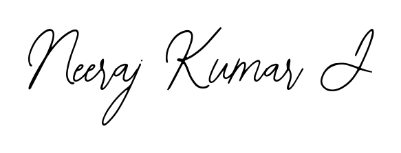 Enhance your business communications with Neeraj Kumar J signature in Bearetta-2O07w lettering. Clean, modern, and universally compatible. Neeraj Kumar J signature style 12 images and pictures png