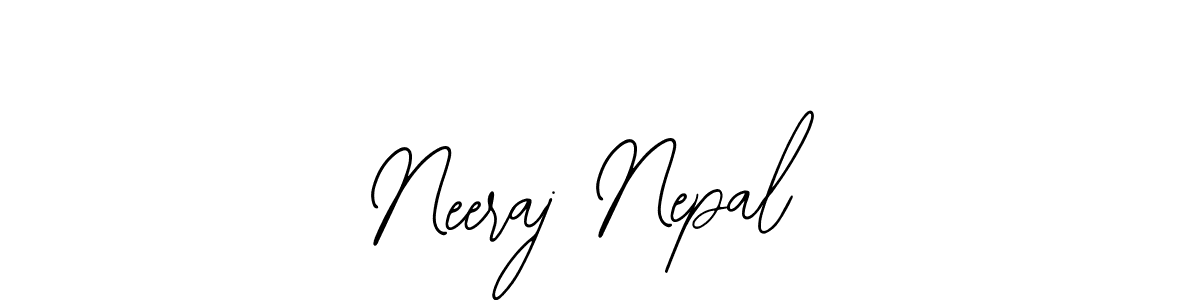 How to Draw Neeraj Nepal signature style? Bearetta-2O07w is a latest design signature styles for name Neeraj Nepal. Neeraj Nepal signature style 12 images and pictures png