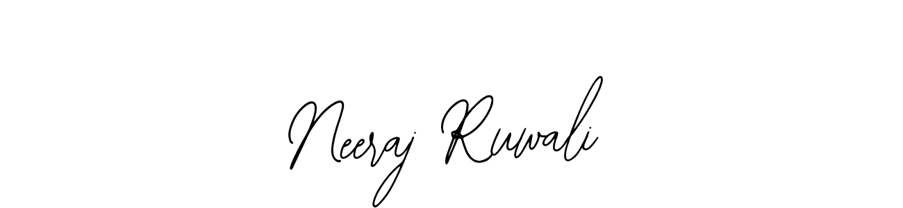 Use a signature maker to create a handwritten signature online. With this signature software, you can design (Bearetta-2O07w) your own signature for name Neeraj Ruwali. Neeraj Ruwali signature style 12 images and pictures png