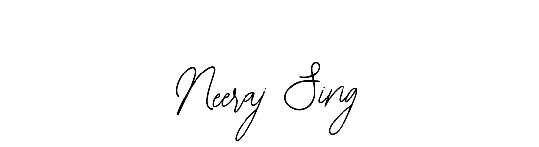 The best way (Bearetta-2O07w) to make a short signature is to pick only two or three words in your name. The name Neeraj Sing include a total of six letters. For converting this name. Neeraj Sing signature style 12 images and pictures png