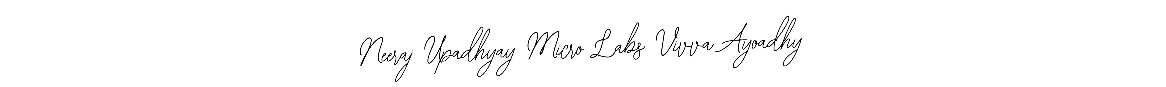 This is the best signature style for the Neeraj Upadhyay Micro Labs Vivva Ayoadhy name. Also you like these signature font (Bearetta-2O07w). Mix name signature. Neeraj Upadhyay Micro Labs Vivva Ayoadhy signature style 12 images and pictures png